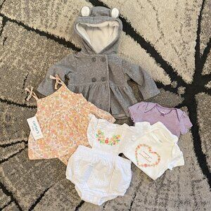 Lot of 5 Baby Girl's Size 3 Months Pieces (mostly Carter's) - 1 Piece NWT!